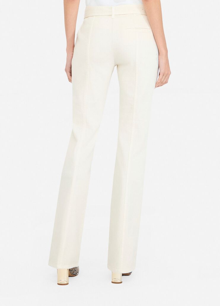 Pantalón acampanado de bull de algodón blanco Liu Jo - large image number 1 Pantalón acampanado de bull de algodón blanco Liu Jo - large image number 1