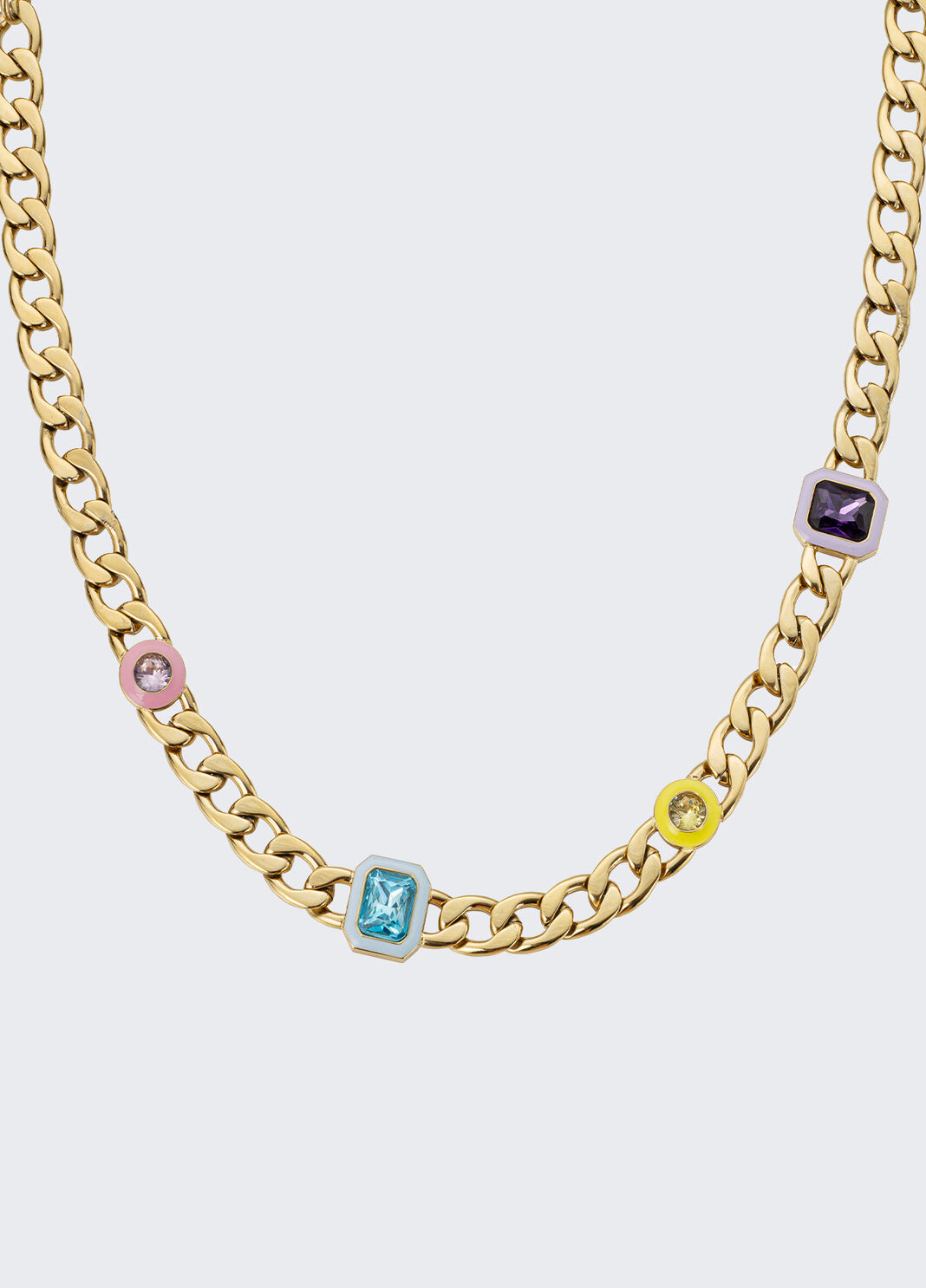 Necklace with jewelled stones gold Liu Jo - large image number 1