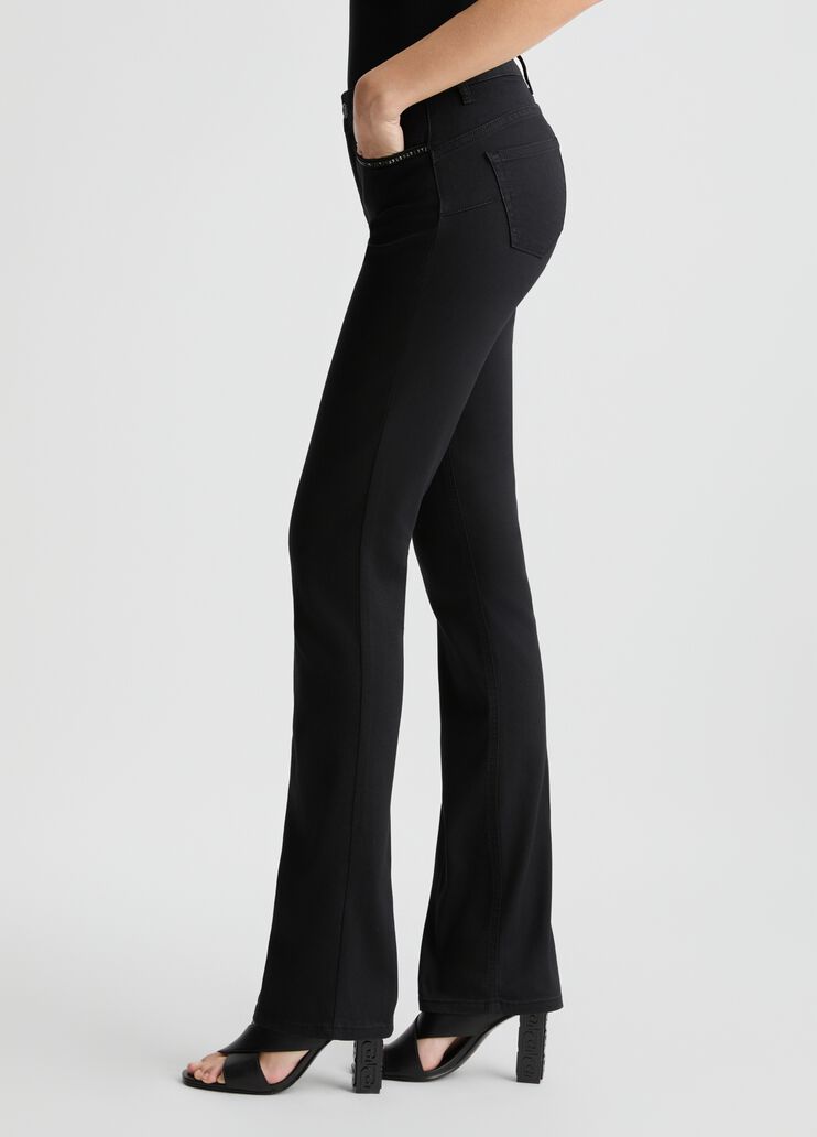 Black bootcut jeans with rhinestones black denim Liu Jo - large image number 3 Black bootcut jeans with rhinestones black denim Liu Jo - large image number 3