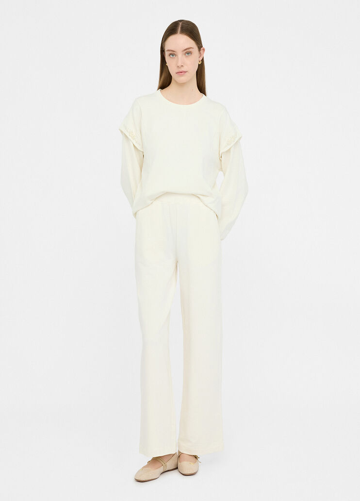 Sweatshirt mit Perlen weiß Liu Jo - large image number 3 Sweatshirt mit Perlen weiß Liu Jo - large image number 3