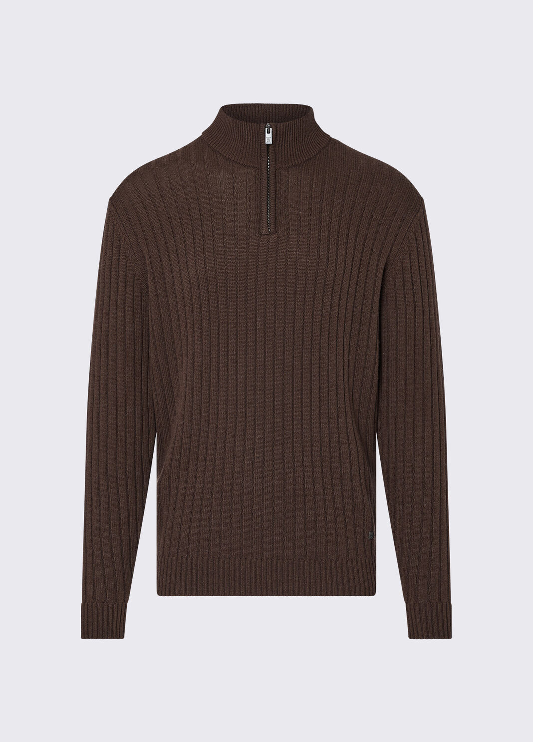 Pull demi-zip en laine et cachemire marron Liu Jo - large image number 6