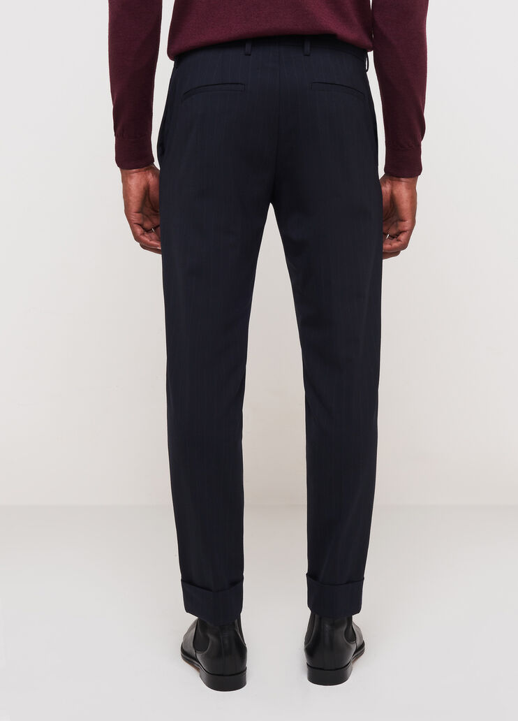 Slim fit chinos with turn-up dark blue Liu Jo - large image number 1