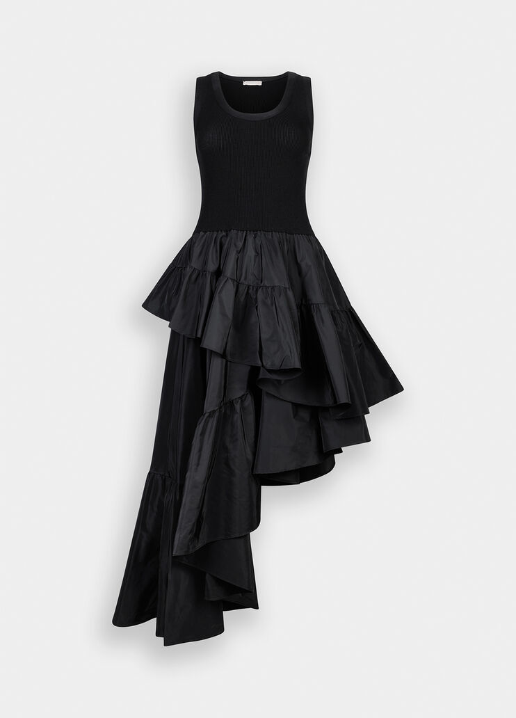 Robe asymétrique à volants noir Liu Jo - large image number 6