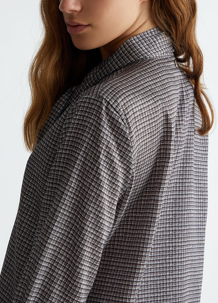 Camicia in raso con fiocco grigio Liu Jo - large image number 2