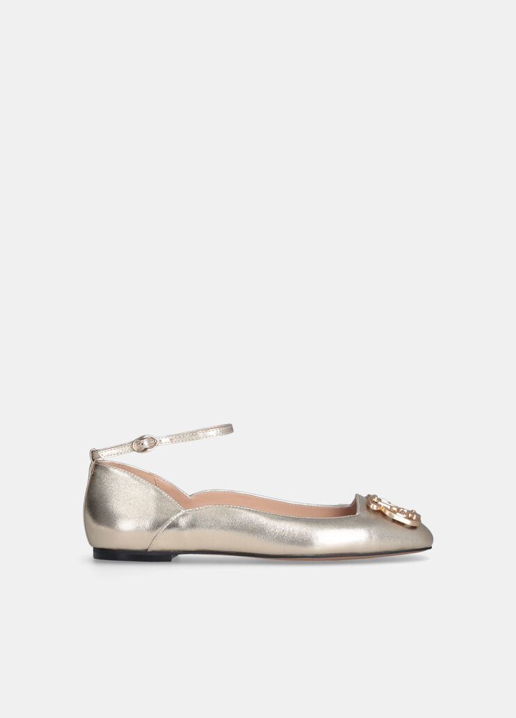 Ballerine effetto laminato oro chiaro Liu Jo - medium Ballerine effetto laminato oro chiaro Liu Jo - medium