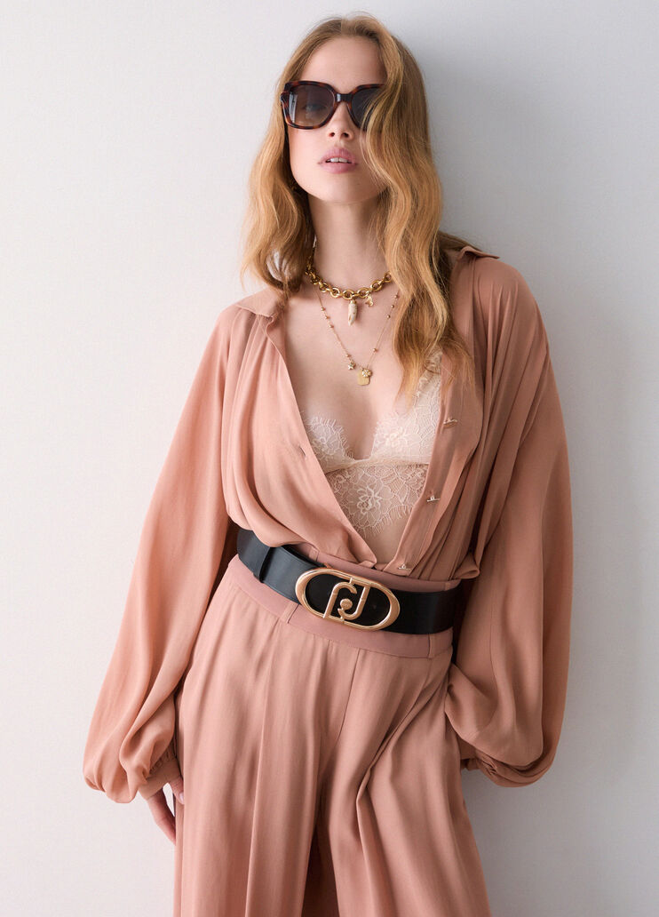 Georgette-Bluse nude Liu Jo - medium