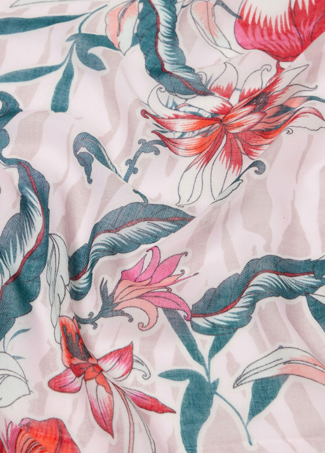 Scarf with floral print sangria Liu Jo - large image number 3