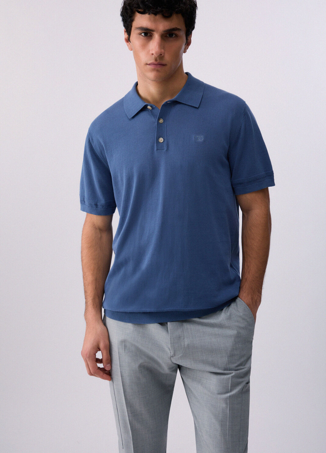 Polo en maille bleu Liu Jo - large image number 0