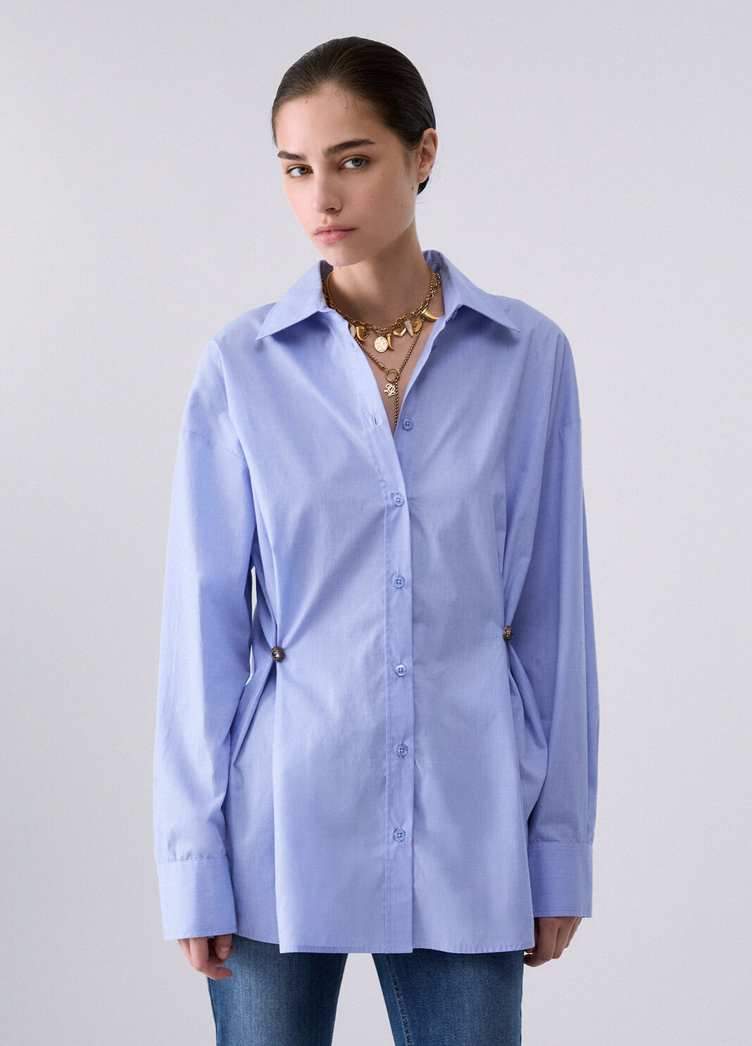 Poplin Shirt light blue Liu Jo - large image number 0