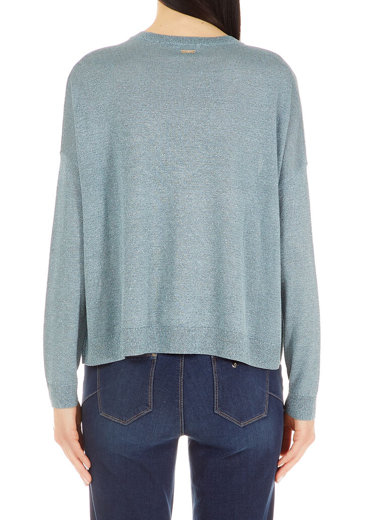 Pullover aus Lurex® Azurblau Liu Jo - large image number 1