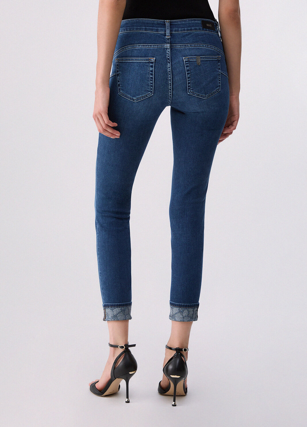Jean skinny avec ornements denim bleu fonc&eacute; Liu Jo - large image number 1