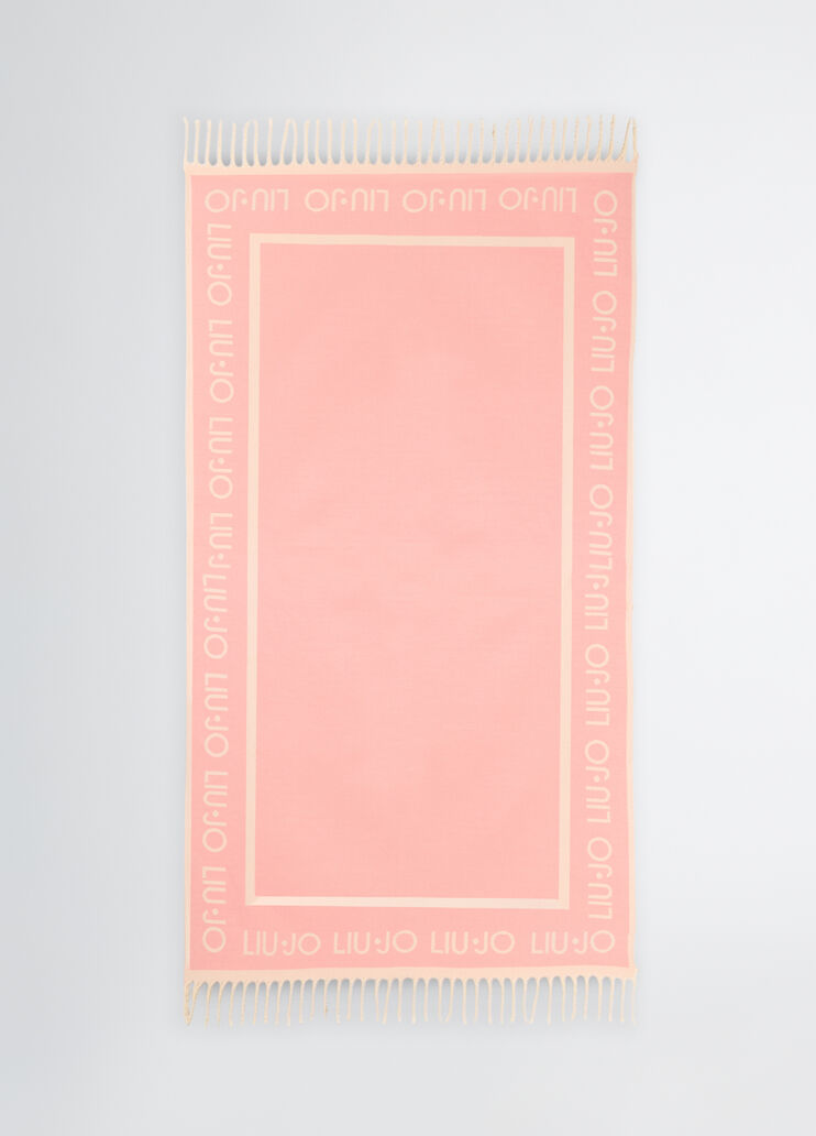 Cotton jaquard beach towel pink Liu Jo - medium Cotton jaquard beach towel pink Liu Jo - medium