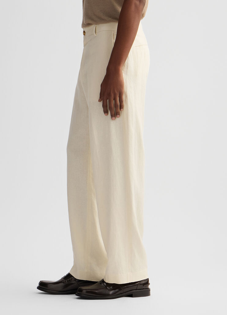 100% linen trousers tofu white Liu Jo - large image number 3 100% linen trousers tofu white Liu Jo - large image number 3