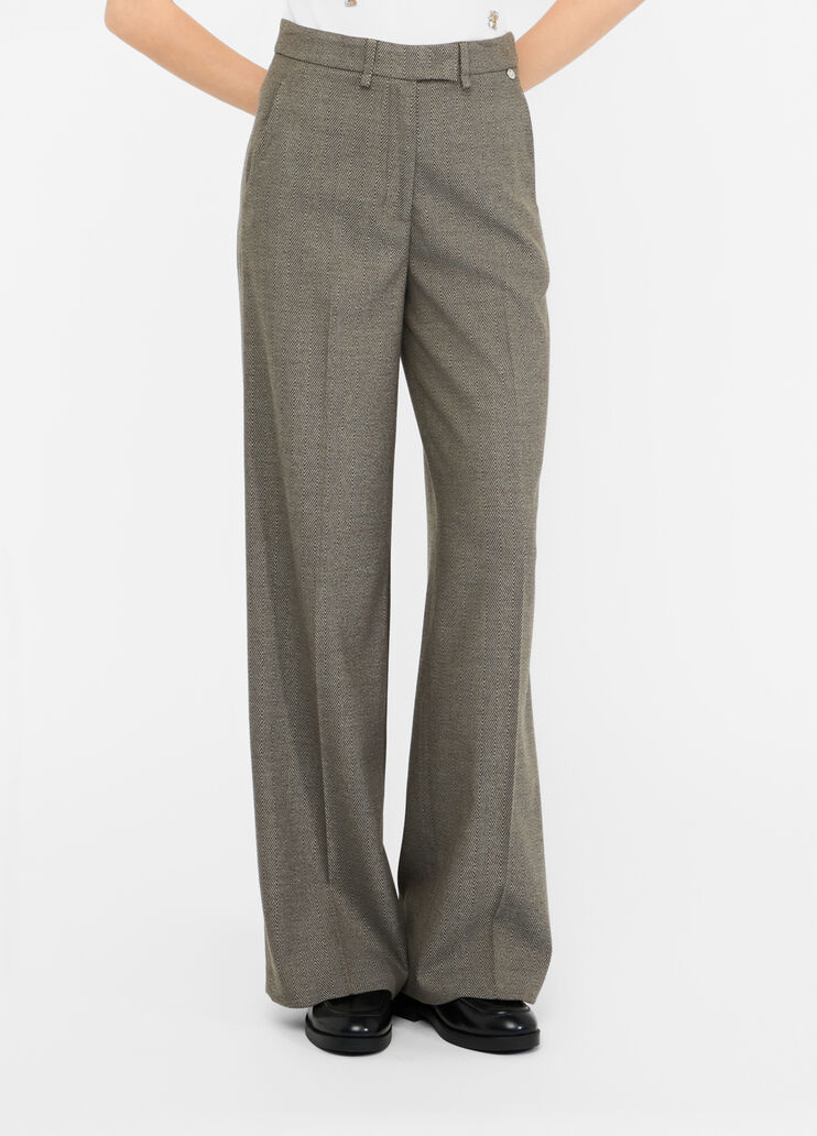 Pantalón recto con pinza beige oscuro Liu Jo - large image number 0 Pantalón recto con pinza beige oscuro Liu Jo - large image number 0