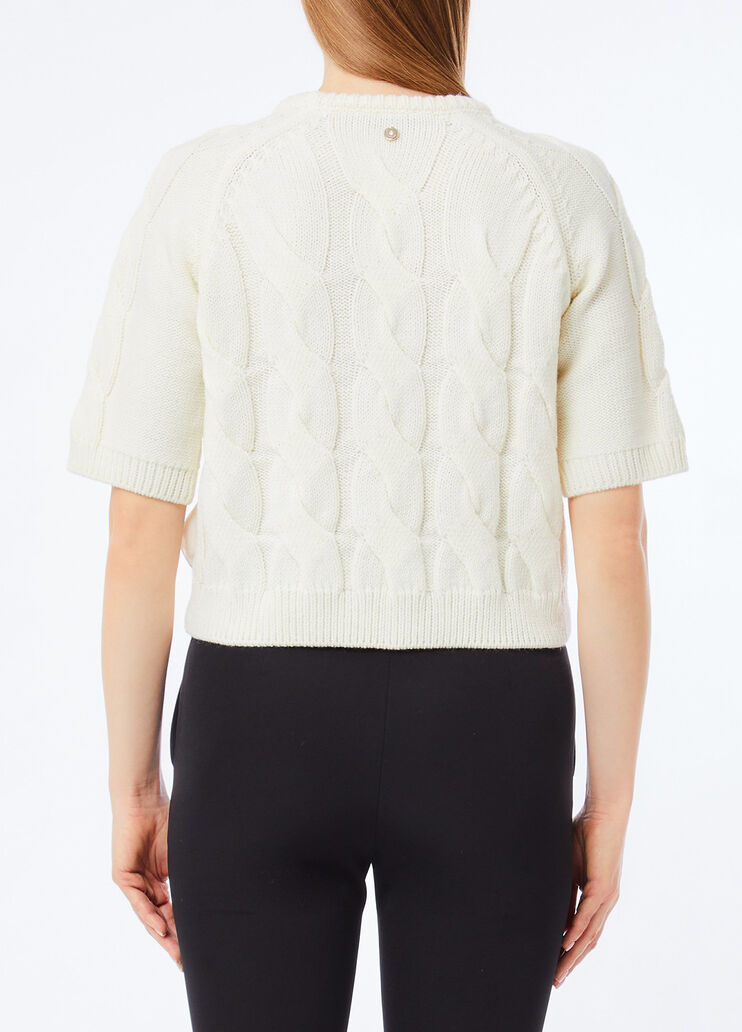 Jersey de lana de punto de ochos blanco Liu Jo - medium