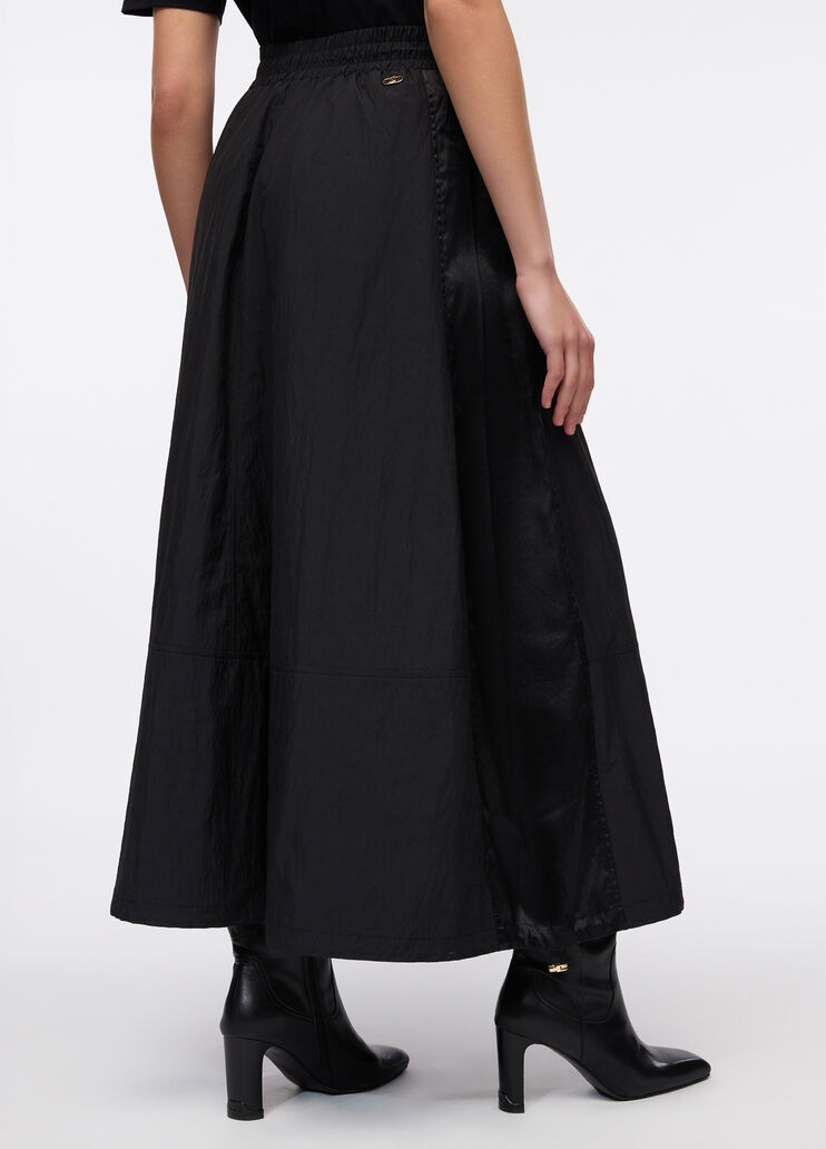 Langer Rock aus Nylon und Satin Schwarz Liu Jo - large image number 1