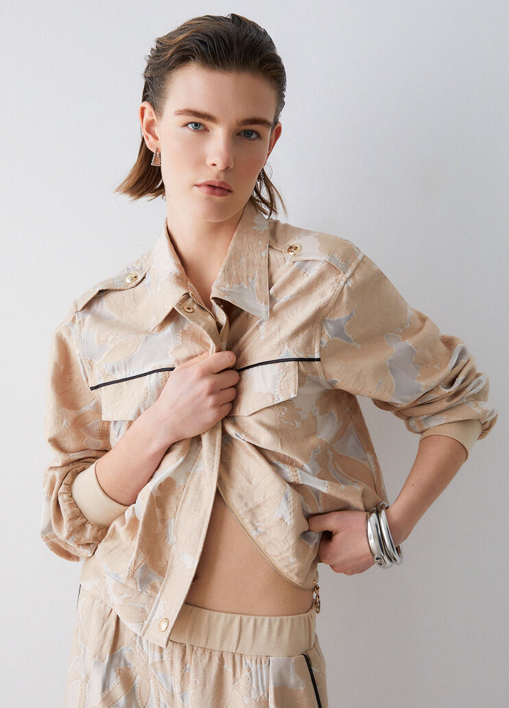 Organza jacquard jacket beige Liu Jo - medium