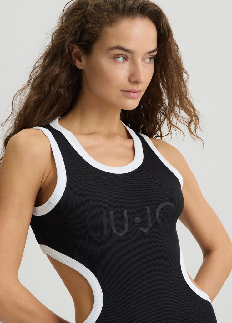 Midi dress with cut-out black Liu Jo - medium Midi dress with cut-out black Liu Jo - medium