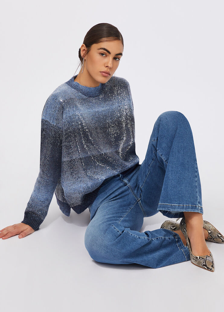 Jumper with sequins blue Liu Jo - medium