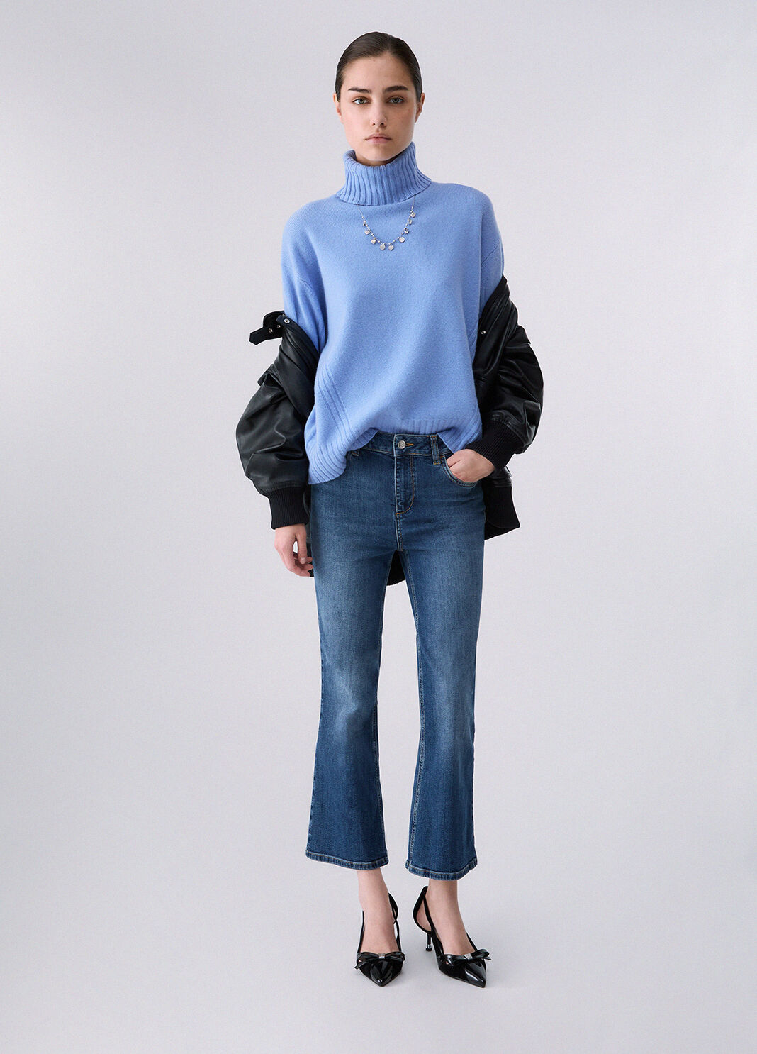 Wool Turtleneck light blue Liu Jo - large image number 5