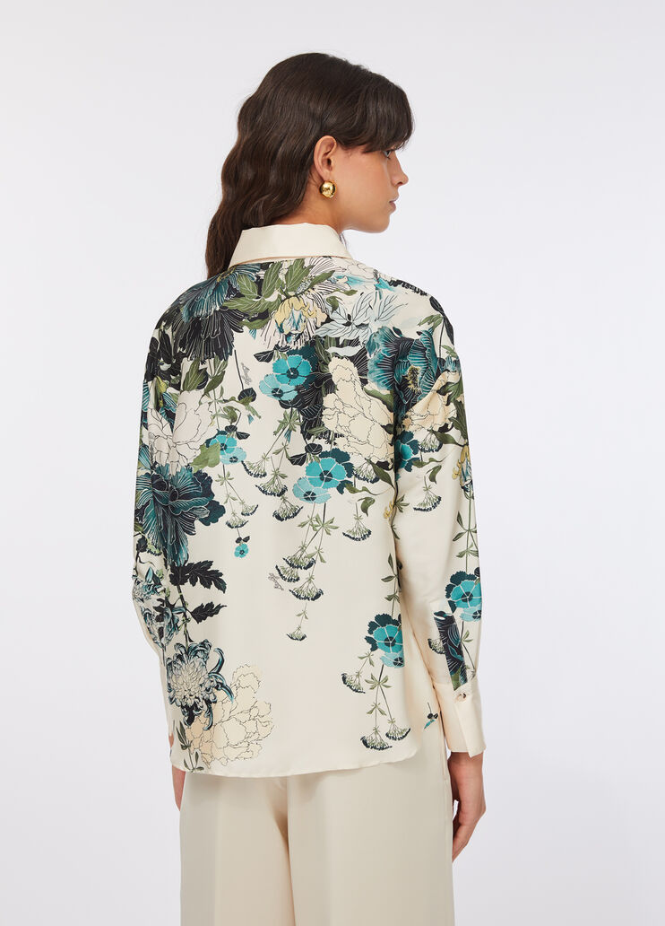 Printed twill shirt milk white Liu Jo - large image number 1