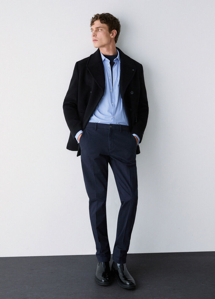 Chino trousers in gabardine dark blue Liu Jo - medium