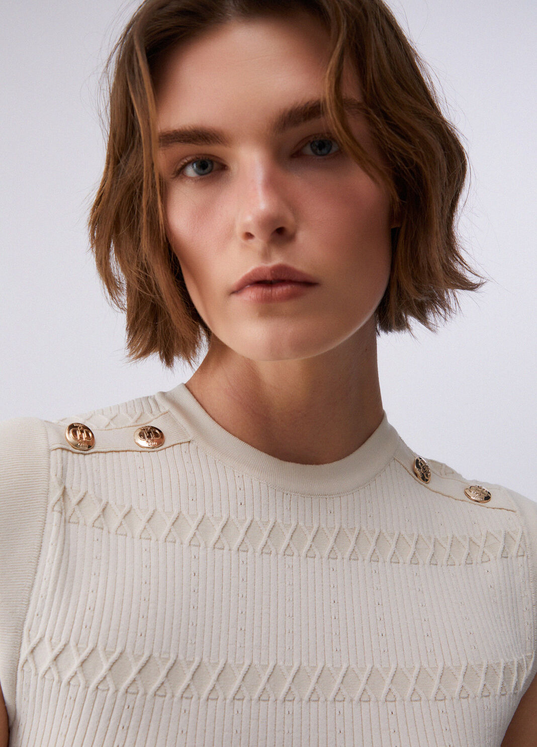 Short knit dress cappuccino Liu Jo - large image number 4