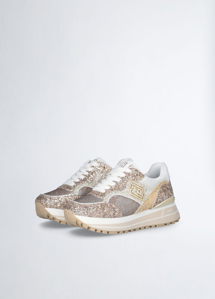 Sneakers platform full glitter oro Liu Jo - large image number 2 Sneakers platform full glitter oro Liu Jo - large image number 2