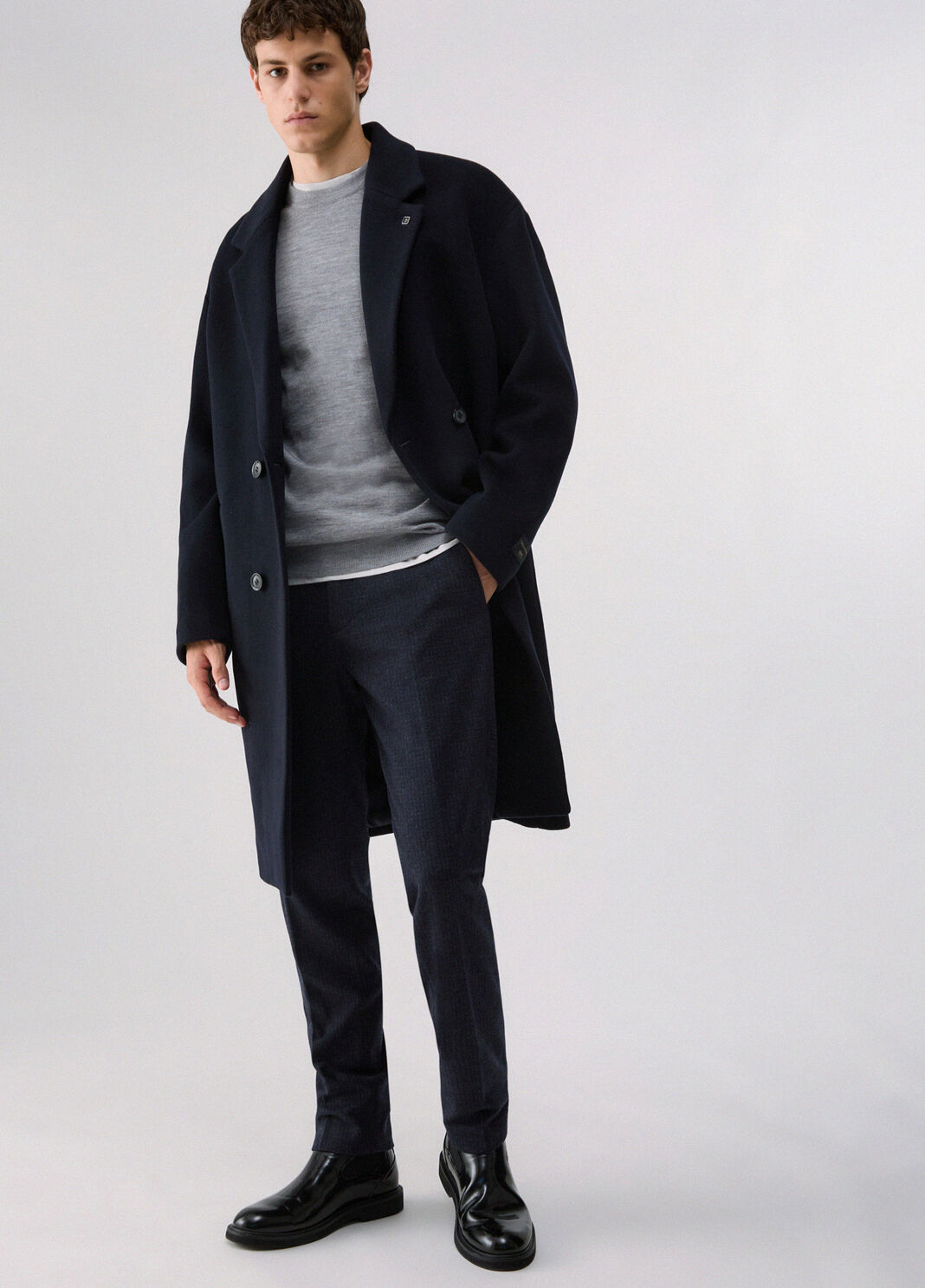 Beaver Wool Blend Trousers dark blue Liu Jo - large image number 5