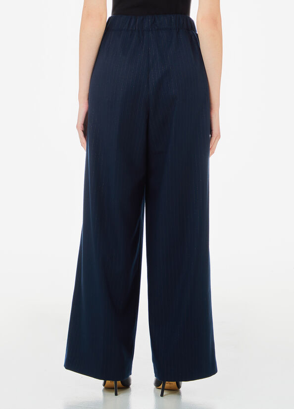 Pantalon à fines rayures bleu foncé Liu Jo - large image number 1