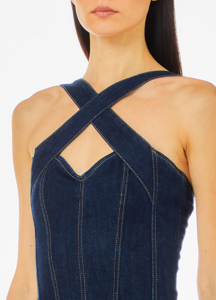 Long denim dress classic wash Liu Jo - large image number 2