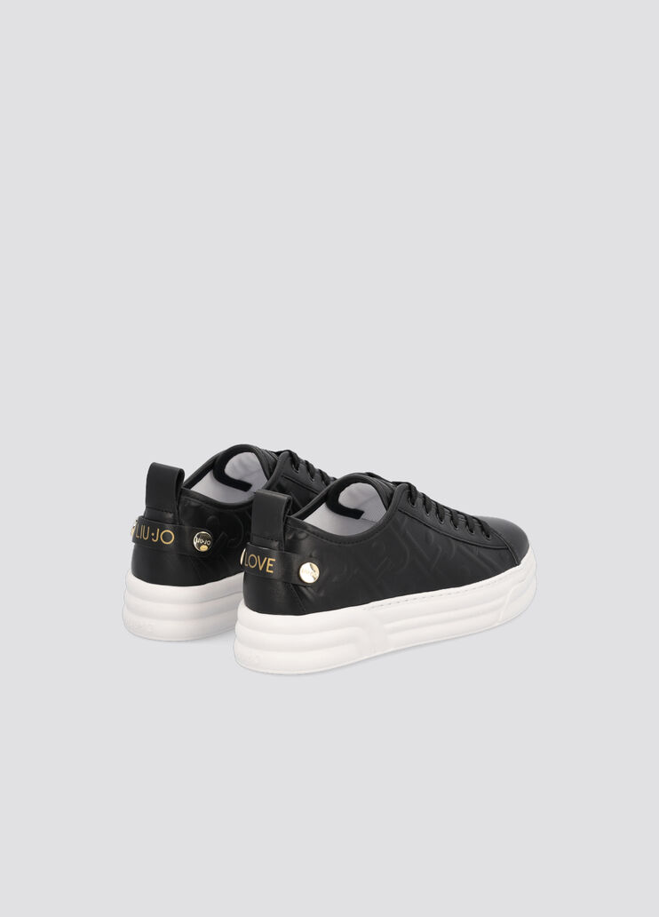 Sneakers in pelle con logo nero Liu Jo - large image number 2 Sneakers in pelle con logo nero Liu Jo - large image number 2