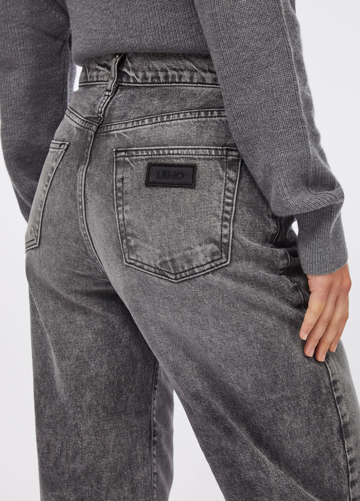 Jeans balloon con ricami gioiello nero Liu Jo - large image number 3