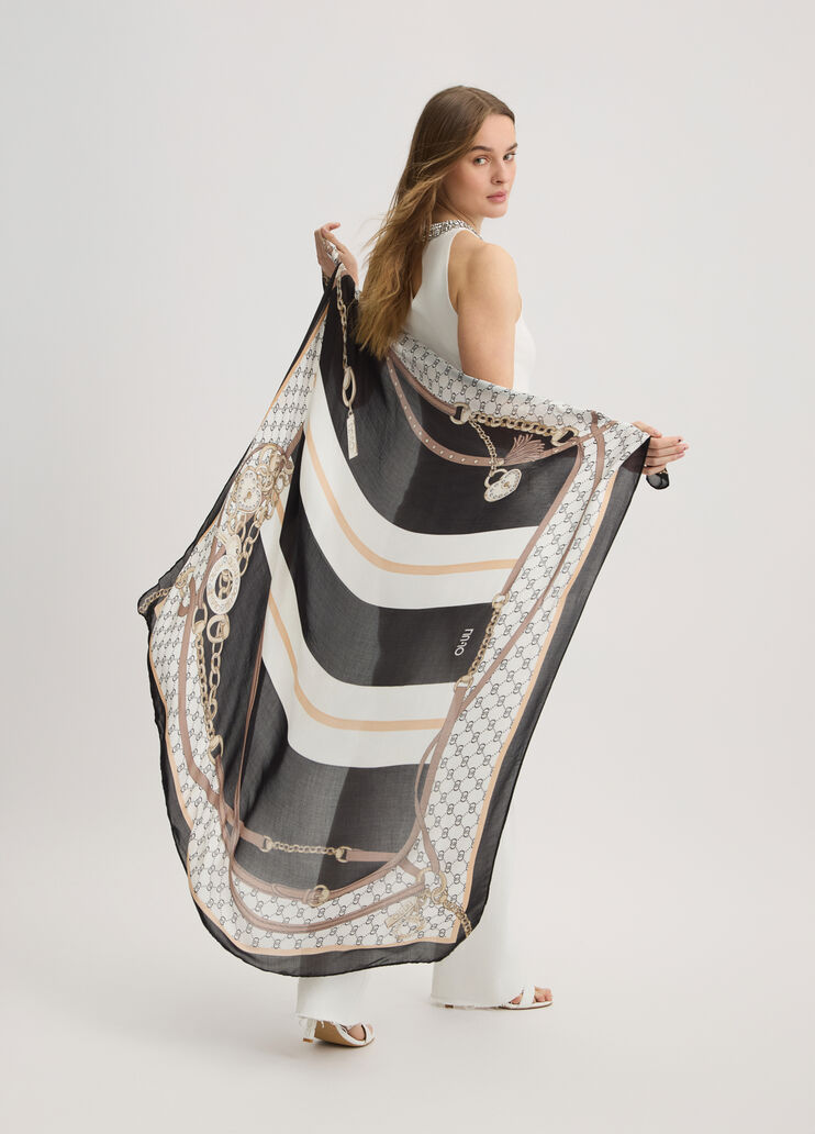 Printed foulard black Liu Jo - medium Printed foulard black Liu Jo - medium