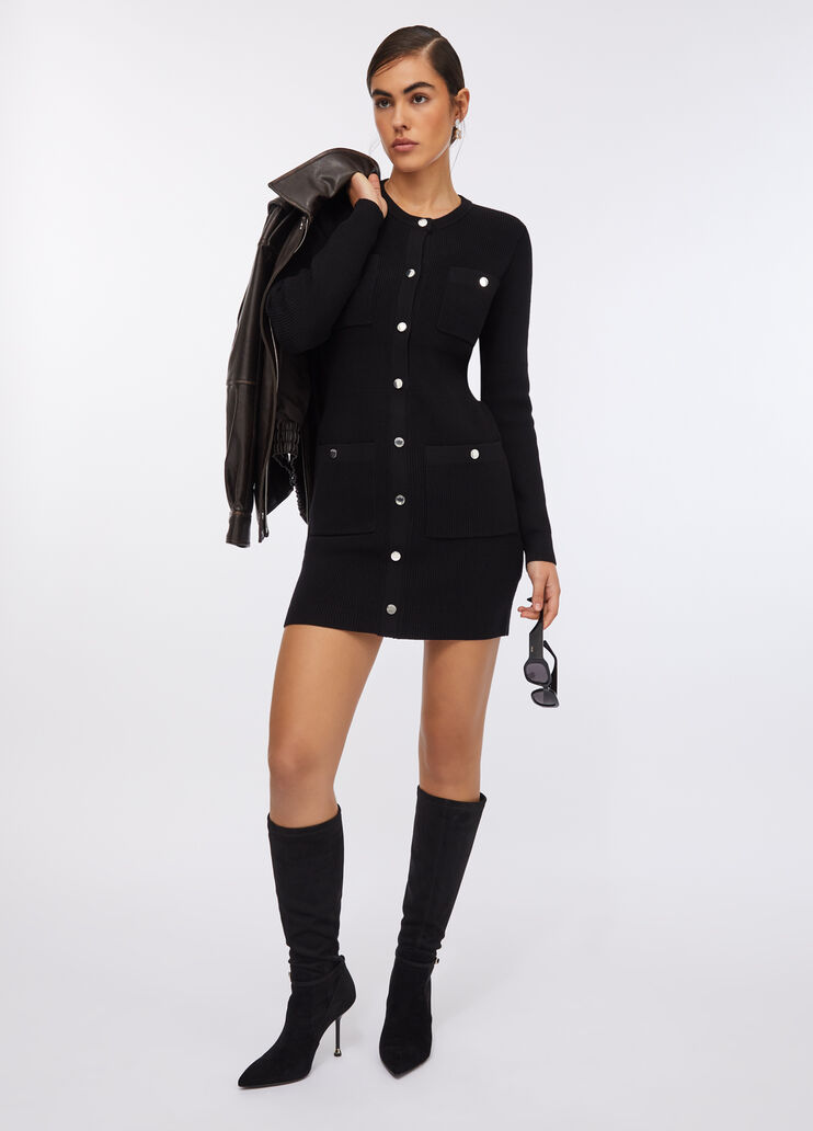 Трикотажное платье на уплотненных бретелях черный Liu Jo - large image number 5