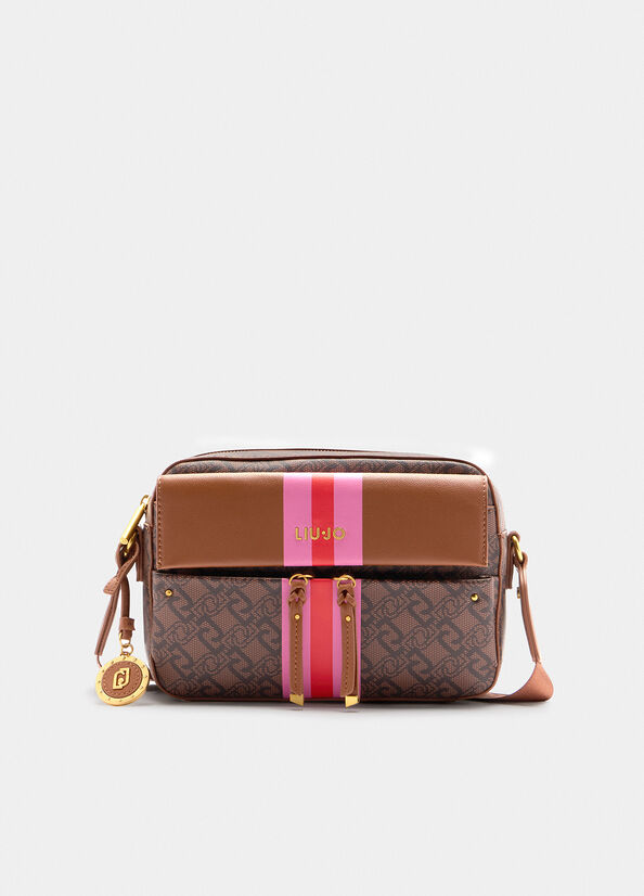 Medium crossbody bag with charm brown Liu Jo - medium