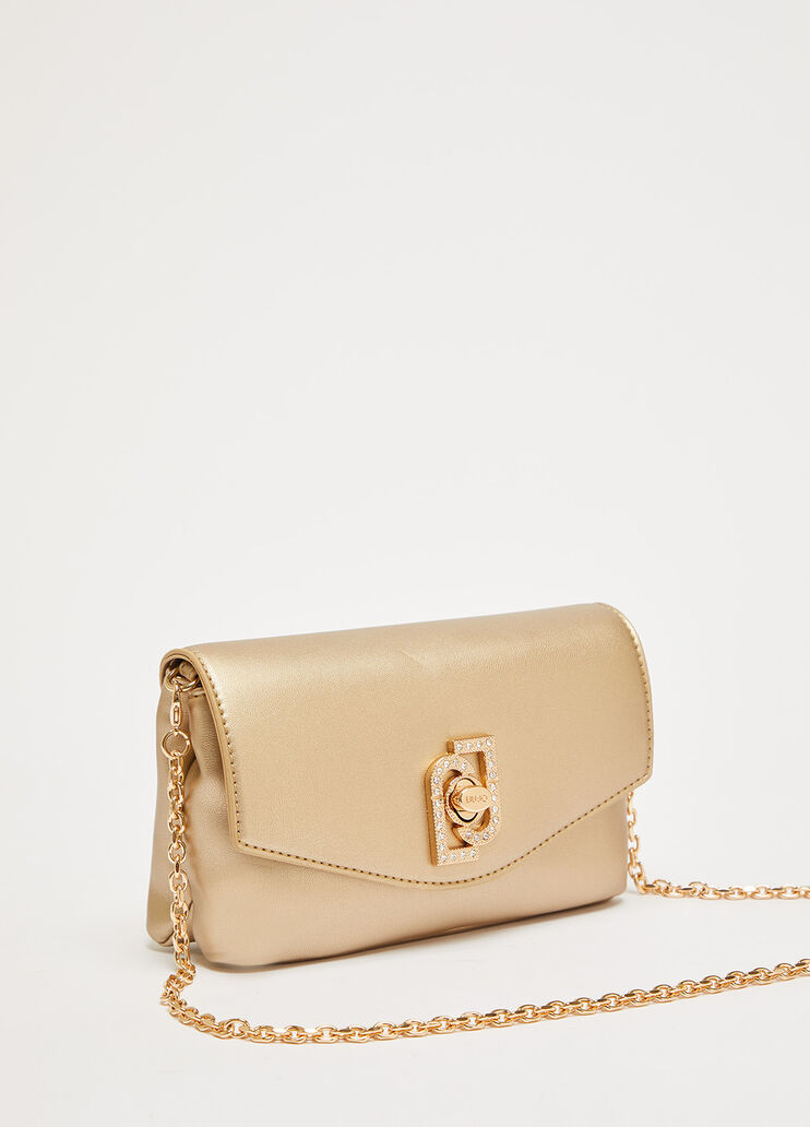 Crossbody bag with logo gold Liu Jo - large image number 2