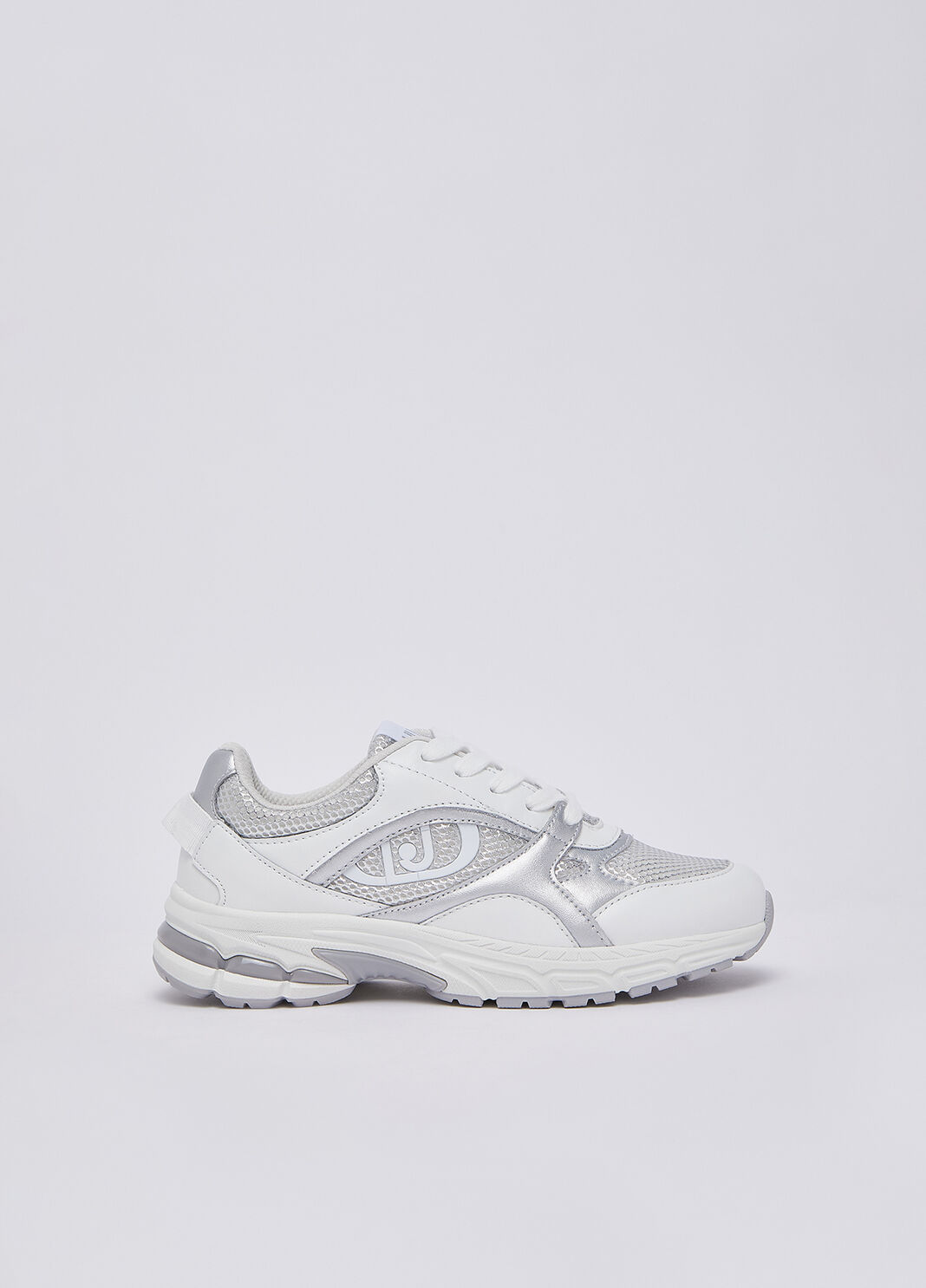 Sneaker aus metallisiertem Mesh Wei&szlig; Liu Jo - large image number 1