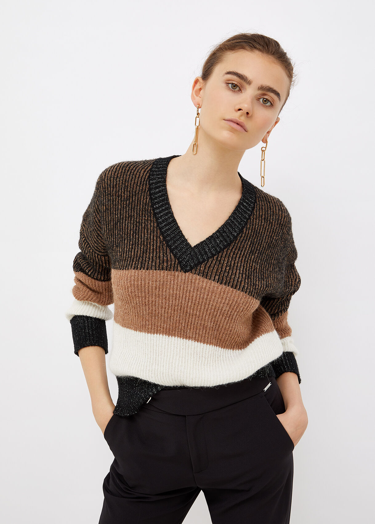 striped coloured jumper