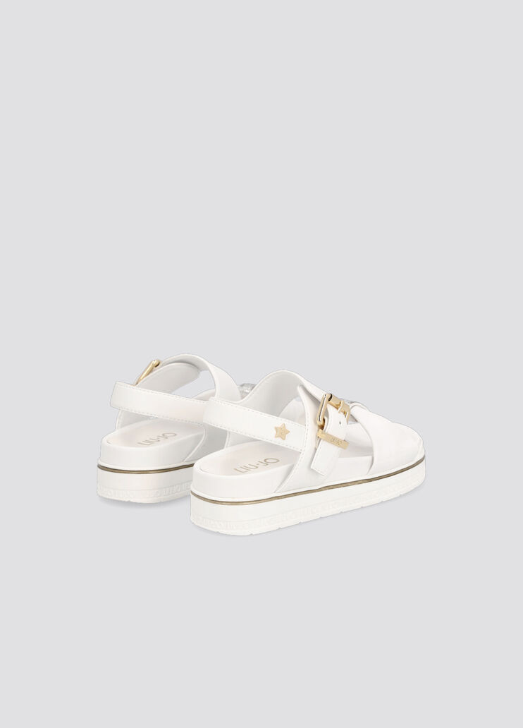 Girls’ sandals with bow milk Liu Jo - large image number 2 Girls’ sandals with bow milk Liu Jo - large image number 2