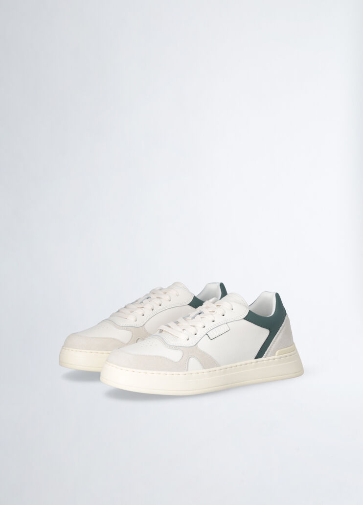 Men's leather sneakers white/green Liu Jo - large image number 1 Men's leather sneakers white/green Liu Jo - large image number 1