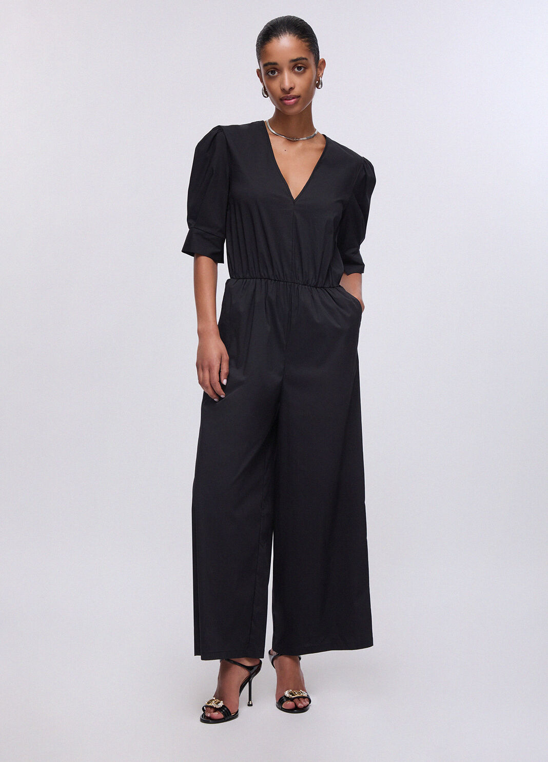 Jumpsuit aus Popeline Schwarz Liu Jo - large image number 0