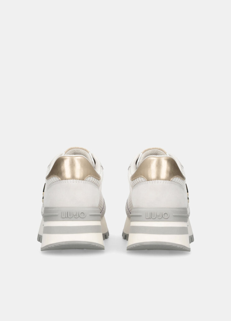 Suede and mesh sneakers white Liu Jo - large image number 7 Suede and mesh sneakers white Liu Jo - large image number 7