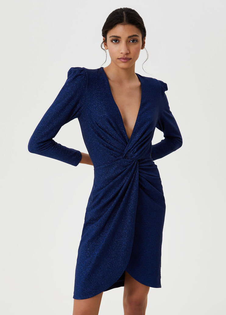 Short lurex dress® Blue Liu Jo - large image number 0 Short lurex dress® Blue Liu Jo - large image number 0