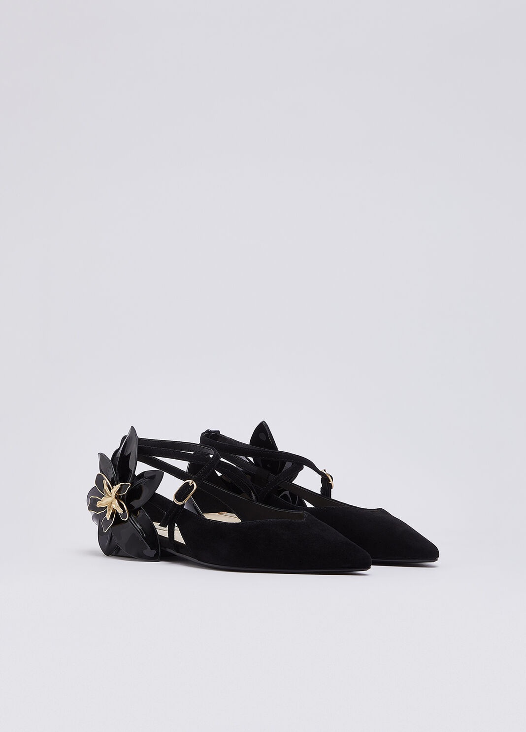 Ballet flats with oversized flower black Liu Jo - large image number 1