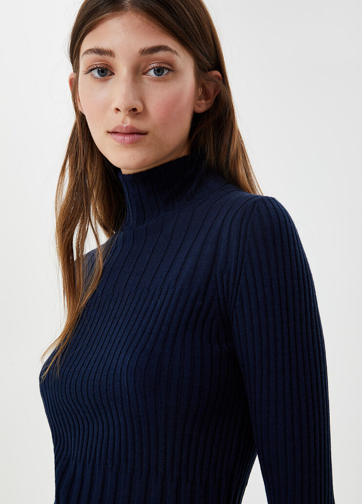 Ribbed turtleneck Dark blue Liu Jo - large image number 2