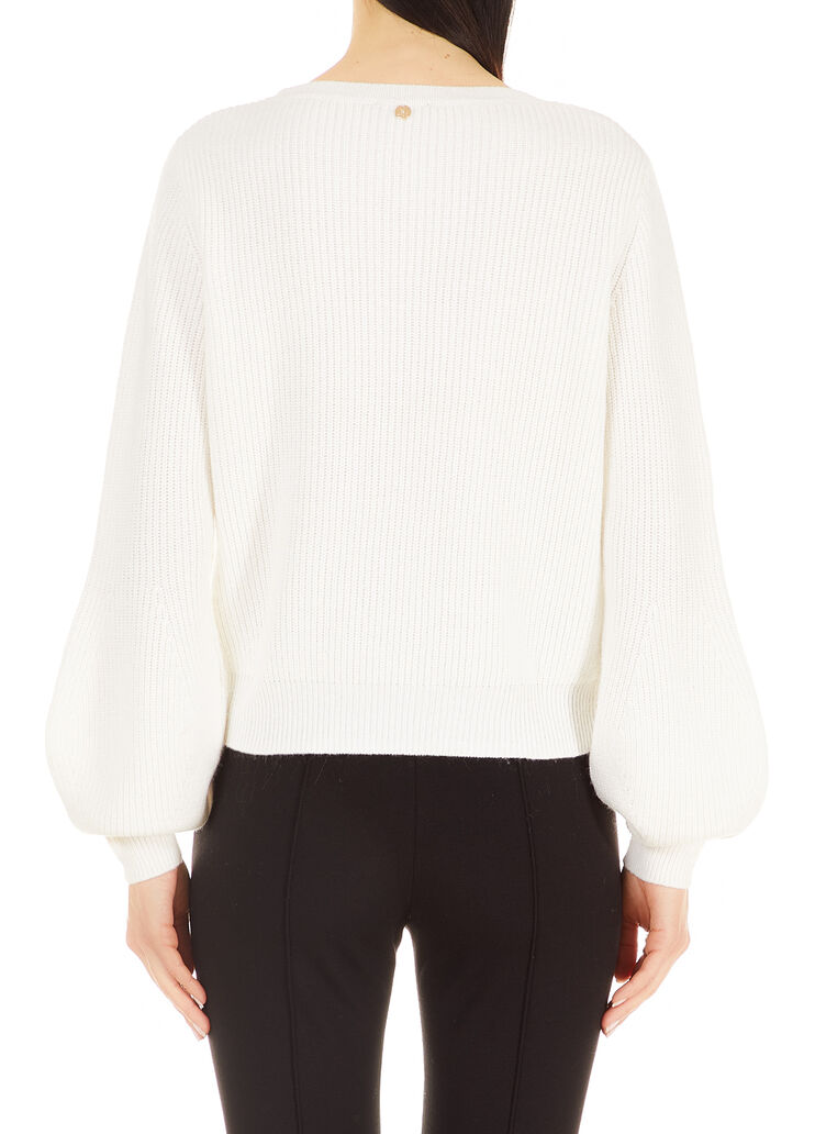 Jumper with appliqués White stars Liu Jo - large image number 1 Jumper with appliqués White stars Liu Jo - large image number 1