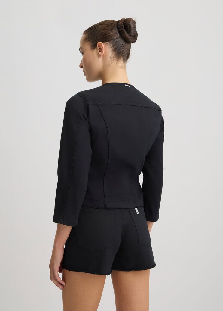 Black jacket with rhinestones black/stones Liu Jo - large image number 1 Black jacket with rhinestones black/stones Liu Jo - large image number 1