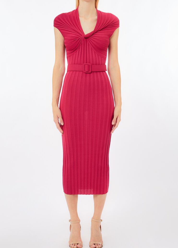Knit dress with belt pink Liu Jo - medium