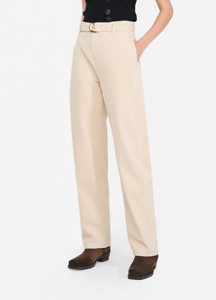 High-rise trousersrise light beige Liu Jo - large image number 0 High-rise trousersrise light beige Liu Jo - large image number 0
